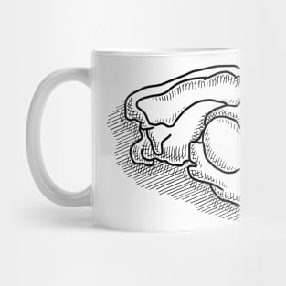 Ursus Spelaeus, Cave Bear Skull Line-Drawing Mug